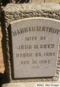 Hannah M Stout Geer