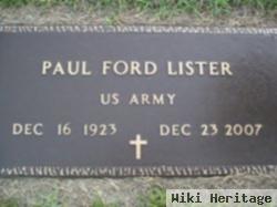 Paul Ford Lister