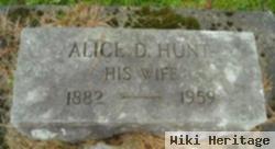 Alice D Hunt