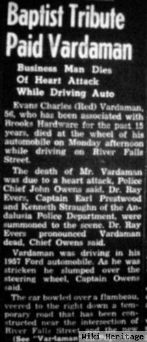 Evans Charles "red" Vardaman