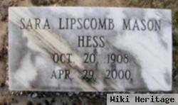 Sara Ernestine Lipscomb Hess