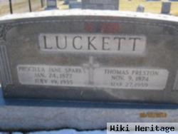 Priscilla Jane Sparks Luckett