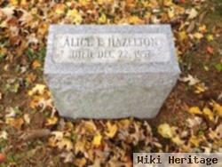 Alice E Hazelton