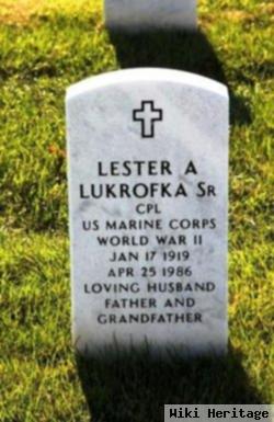 Lester A Lukrofka, Sr