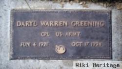 Daryl Warren "derry" Greening, Sr