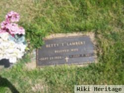 Betty T. Timmons Lambert