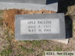 Ople Pauline West Eidson