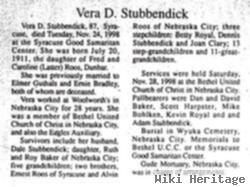 Vera Dorthea Roos Stubbendick