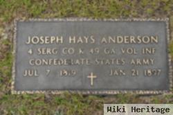 Sgt Joseph Hays Anderson