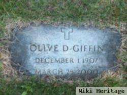 Olive D Giffin