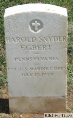 Harold Snyder Egbert