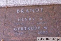 Gertrude M Dannenfeldt Brandt