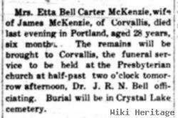 Etta Bell Carter Mackenzie