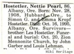 Nettie Pearl Hostetler