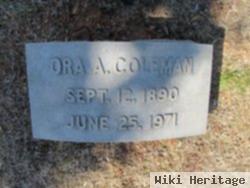 Ora A. Coleman