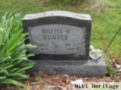 Rosetta M Hunter