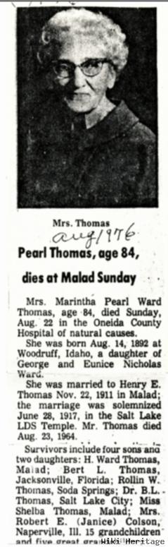 Marintha Pearl Ward Thomas