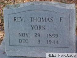 Rev Thomas E York