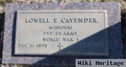 Lowell Edward Cavender