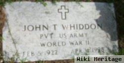 John T Whiddon