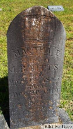 Martha E "mattie" Wright Pitts