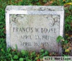 Francis W Boone