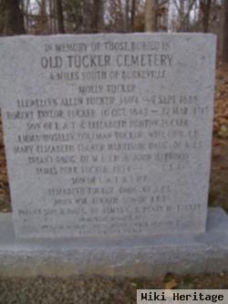 Tucker Cemetery Marker