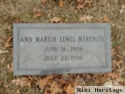 Ann Martin Lewis Meredith