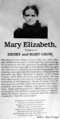 Mary Elizabeth Grow Hall