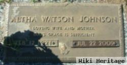 Altha Jane "sis" Watson Johnson