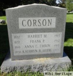 Harriet M Corson