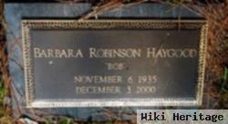 Barbara "bob" Robinson Haygood