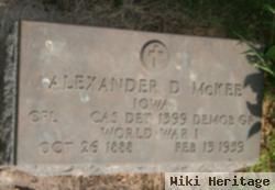 Alexander D. Mckee