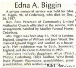 Edna May Wood Biggin