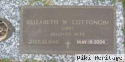 Elizabeth W "libby" Cottongim