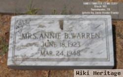 Mrs Annie B. Johnson Warren