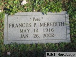 Frances P "pete" Meredith