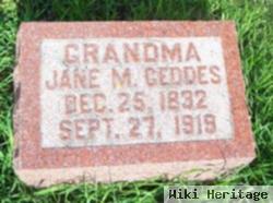 Jane M Cross Geddes