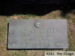 Pvt John D Henky