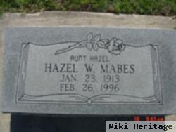 Hazel W. "aunt Hazel" Mabes