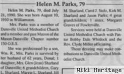 Helen M Parks