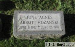 June Agnes Abbott Rozanski