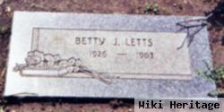 Betty J Pearce Letts