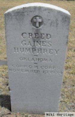 Creed Gaines Humphrey