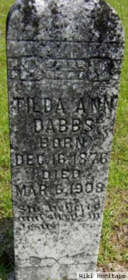 Matilda Ann "tilda" Shields Dabbs