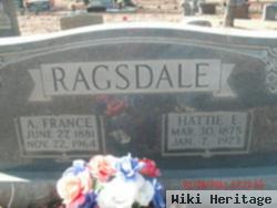 Hattie E Cavender Ragsdale