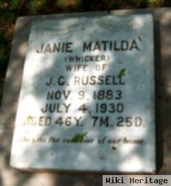 Janie Matilda Whicker Russell