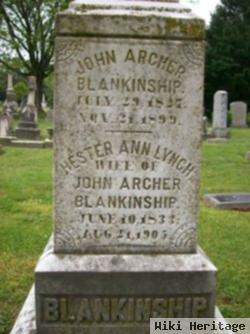 Capt John Archer Blankinship