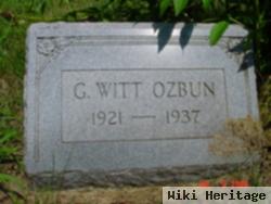 G Witt Ozbun