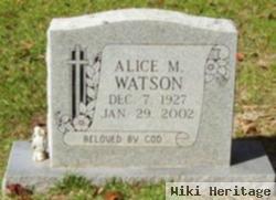 Alice M Watson